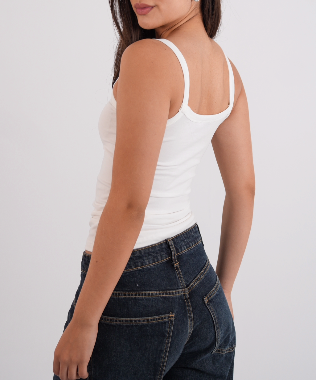 COTTON SCOOP NECK