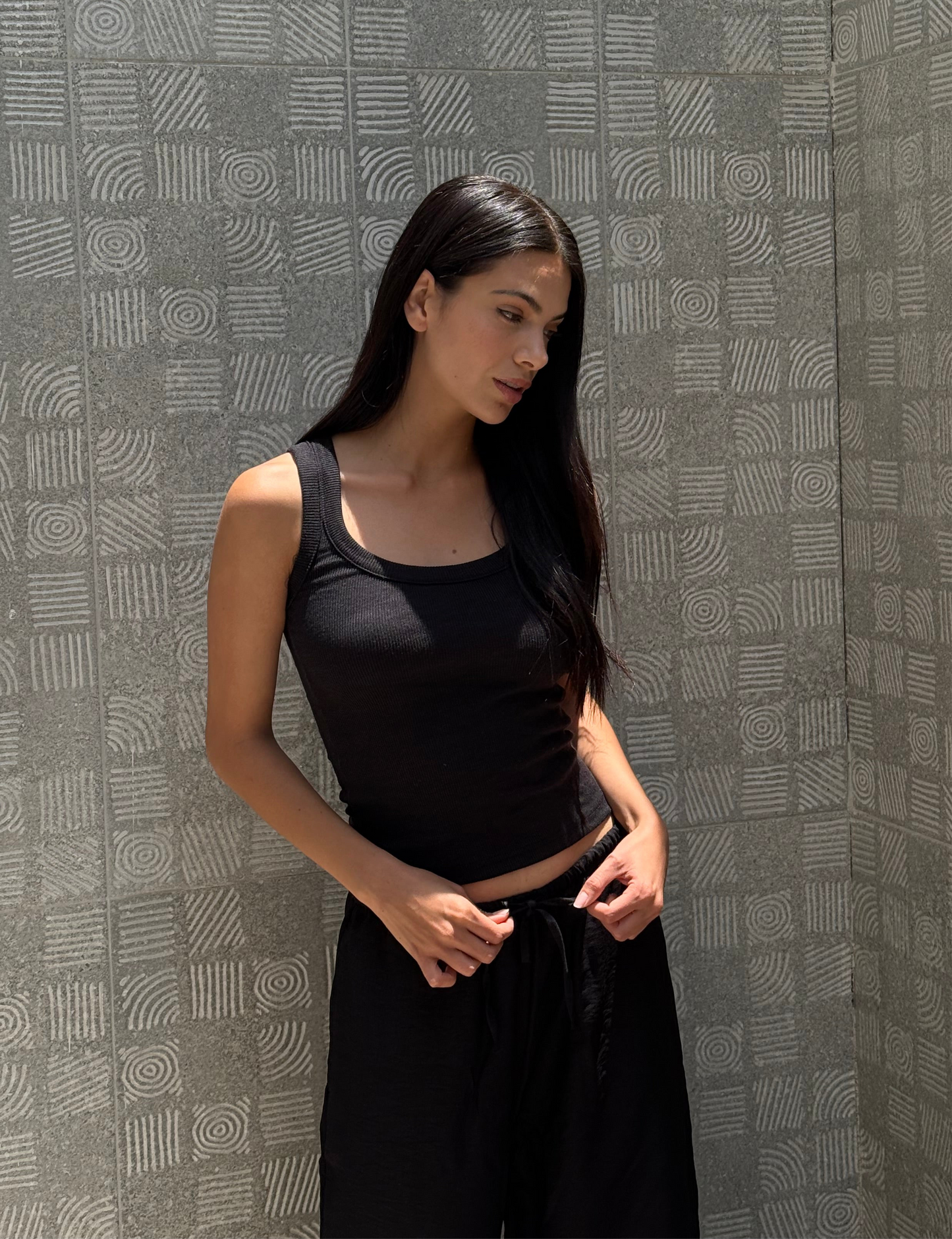 THICK STRAP RIBBED TANK