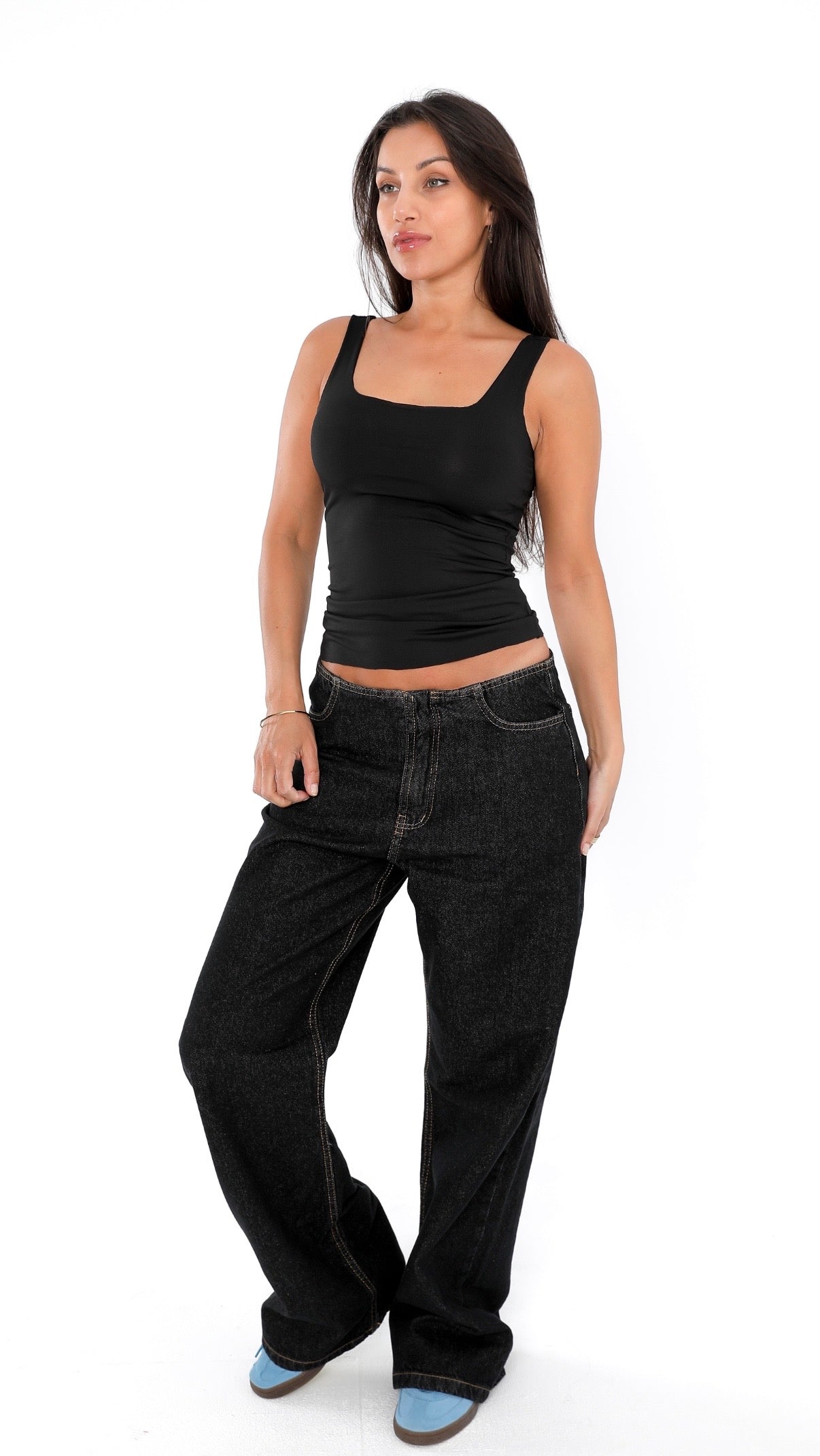 NO WAIST LOW RISE JEANS