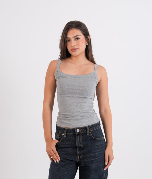 COTTON SCOOP NECK