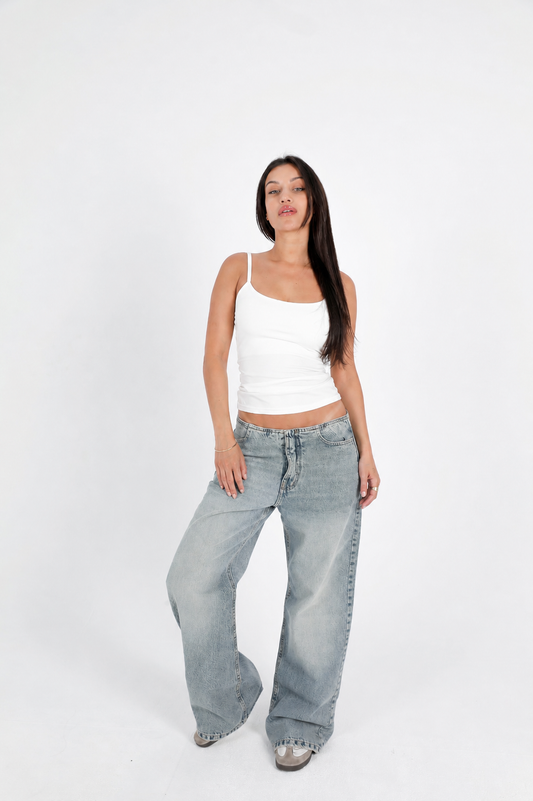 NO WAIST LOW RISE JEANS
