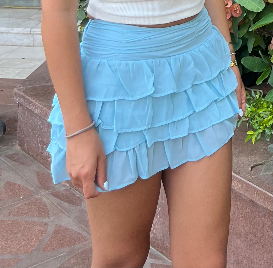 MINI RUFFLE SKIRT