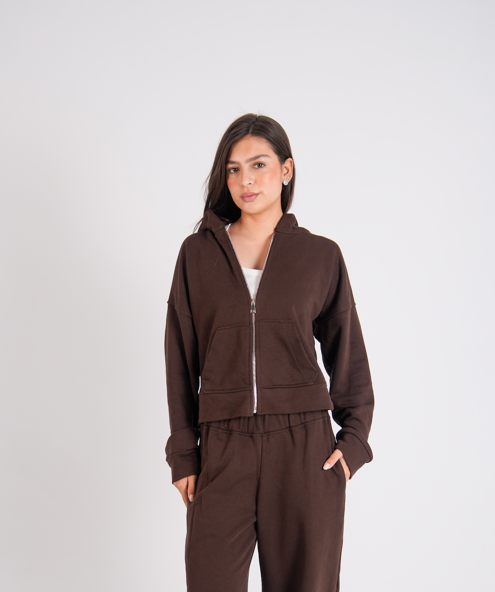 CROPPED ZIP-UP JACKET