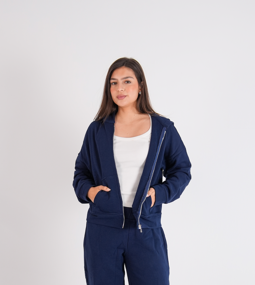 CROPPED ZIP-UP JACKET