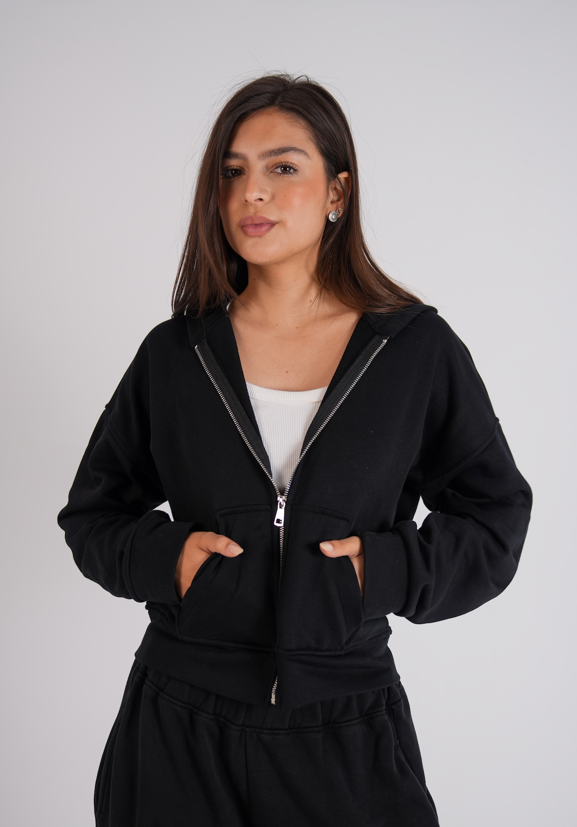 CROPPED ZIP-UP JACKET
