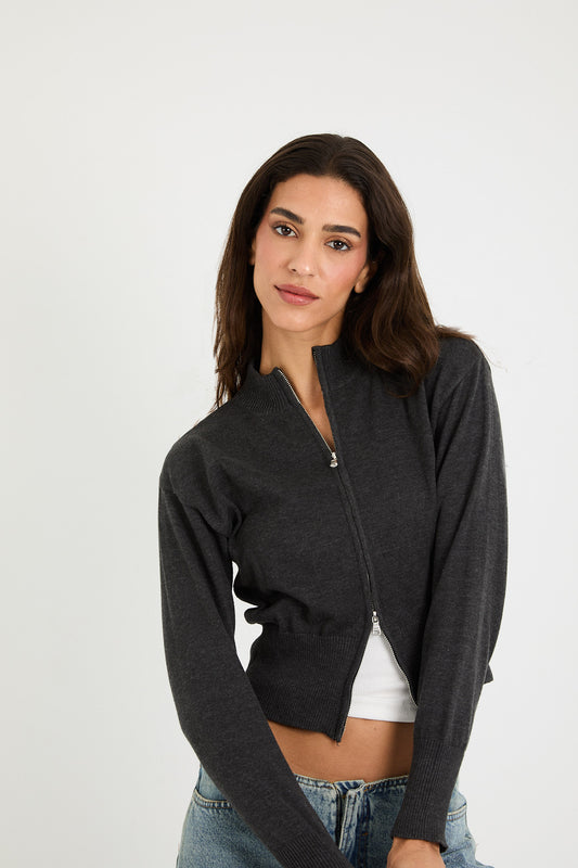 LEXI KNIT ZIP UP